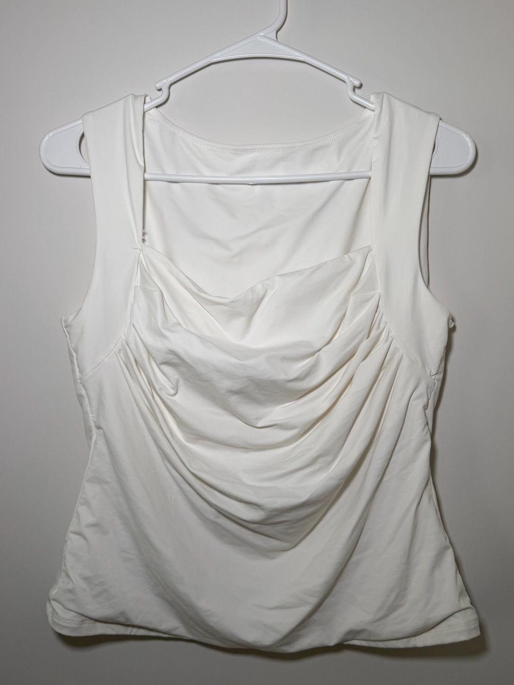 White Cowl Neck Sleeveless Tank Top Women’s M/L